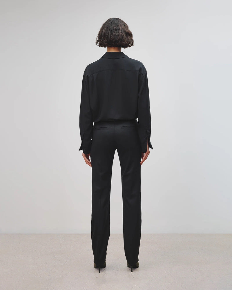 Evan Straight Leg Wool Trousers