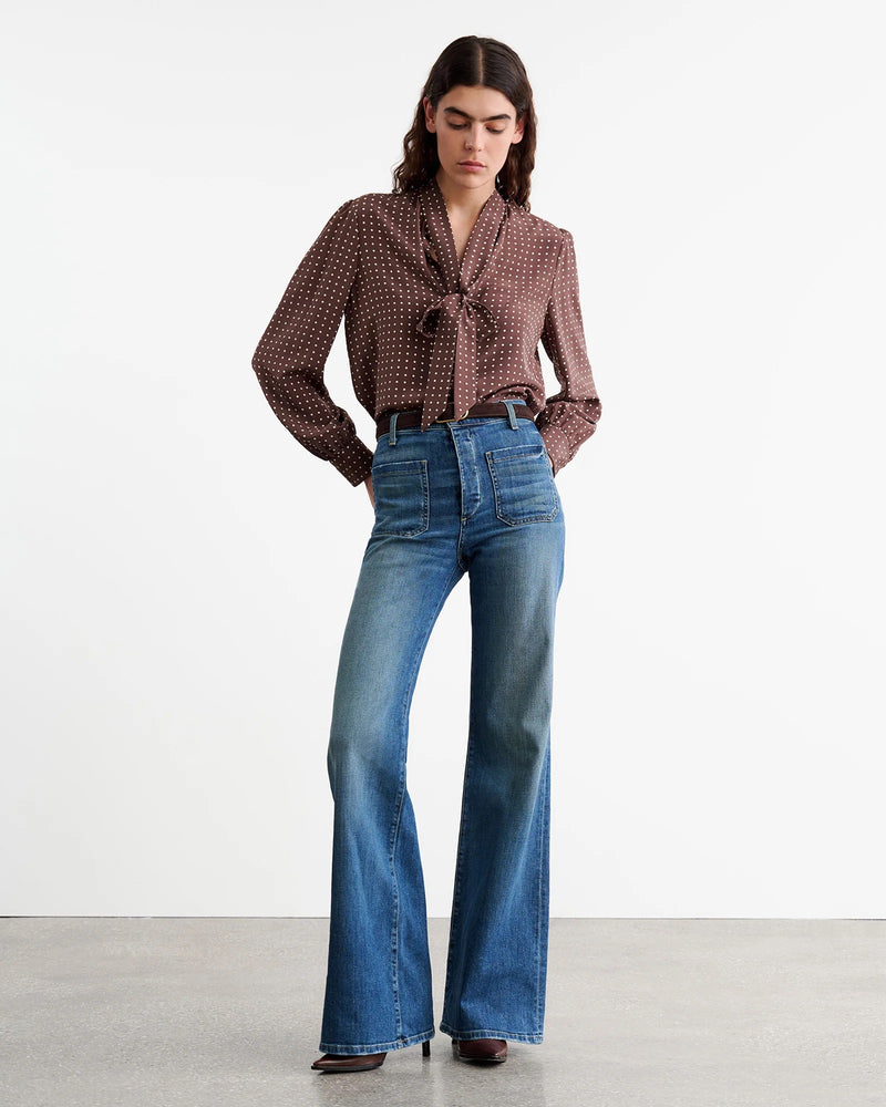 Carina Pussy Bow Silk Blouse