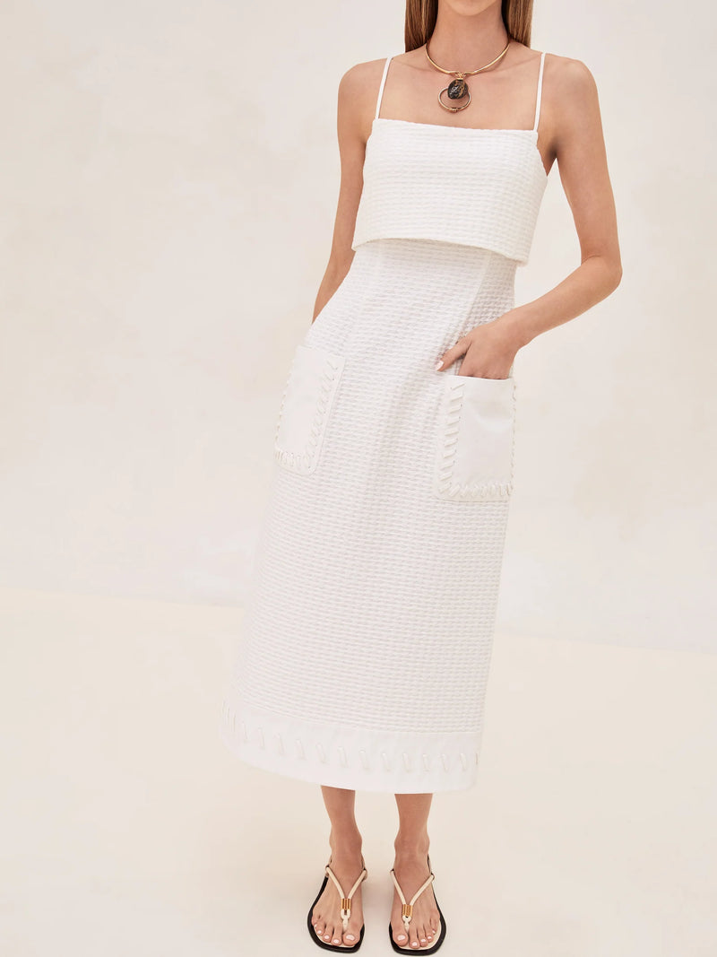 Noval Textured Cotton-Blend Maxi Dress