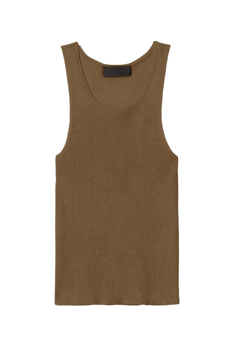 Lotte Ribbed Silk Tank
