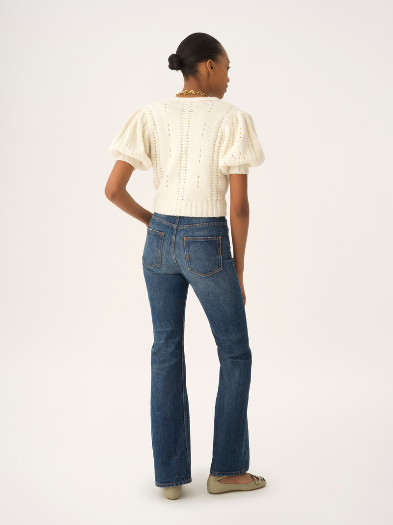 Puff-sleeve Wool & Cashmere Cardigan