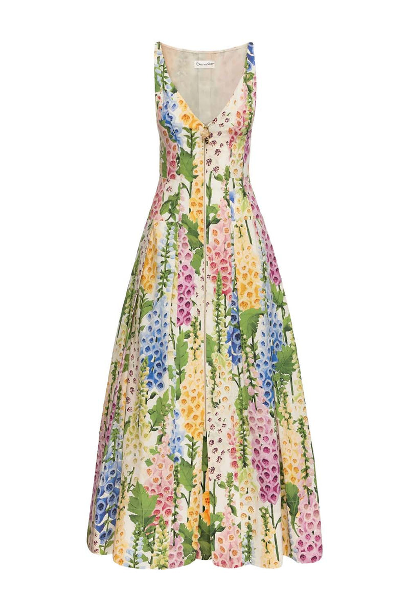Foxglove Cotton Poplin Dress