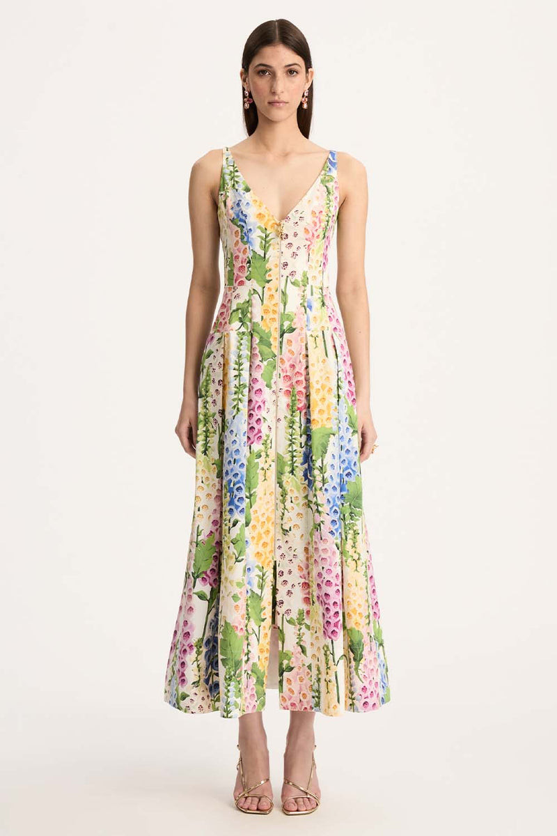 Foxglove Cotton Poplin Dress