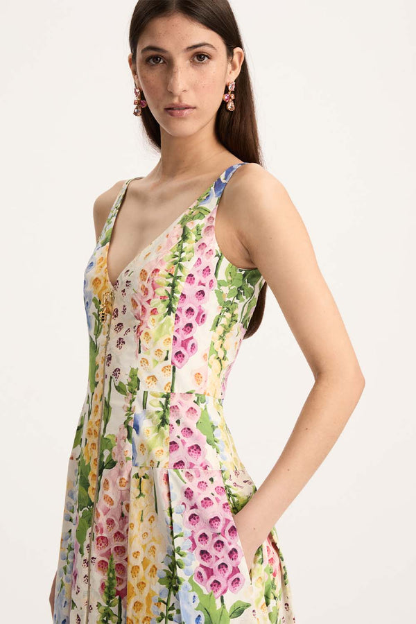 Foxglove Cotton Poplin Dress