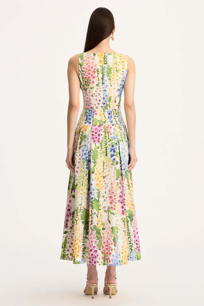 Foxglove Cotton Poplin Dress