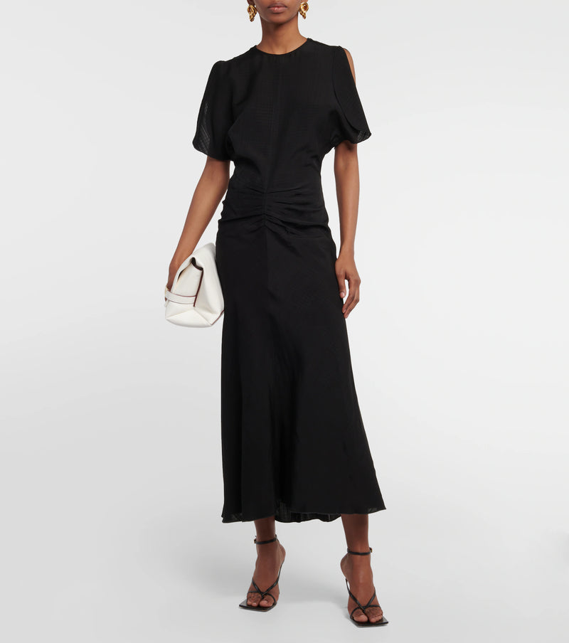 Gathered Waist Midi Dress