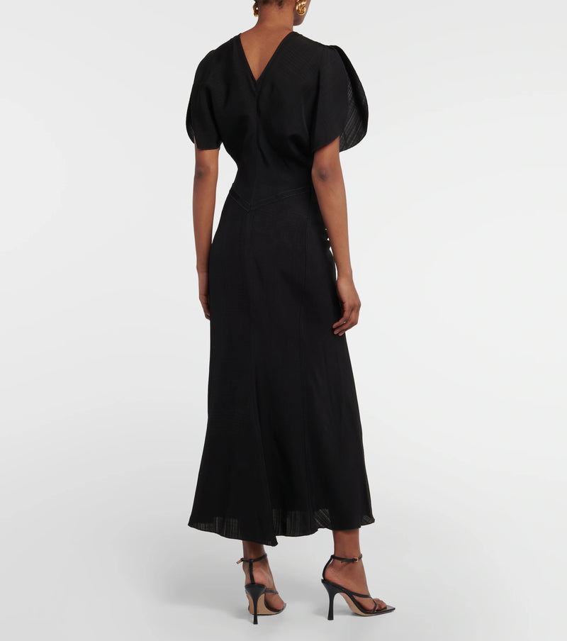 Gathered Waist Midi Dress