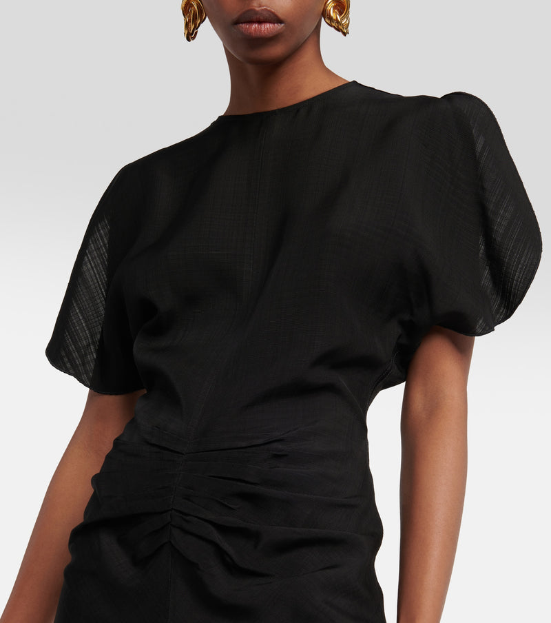 Gathered Waist Midi Dress
