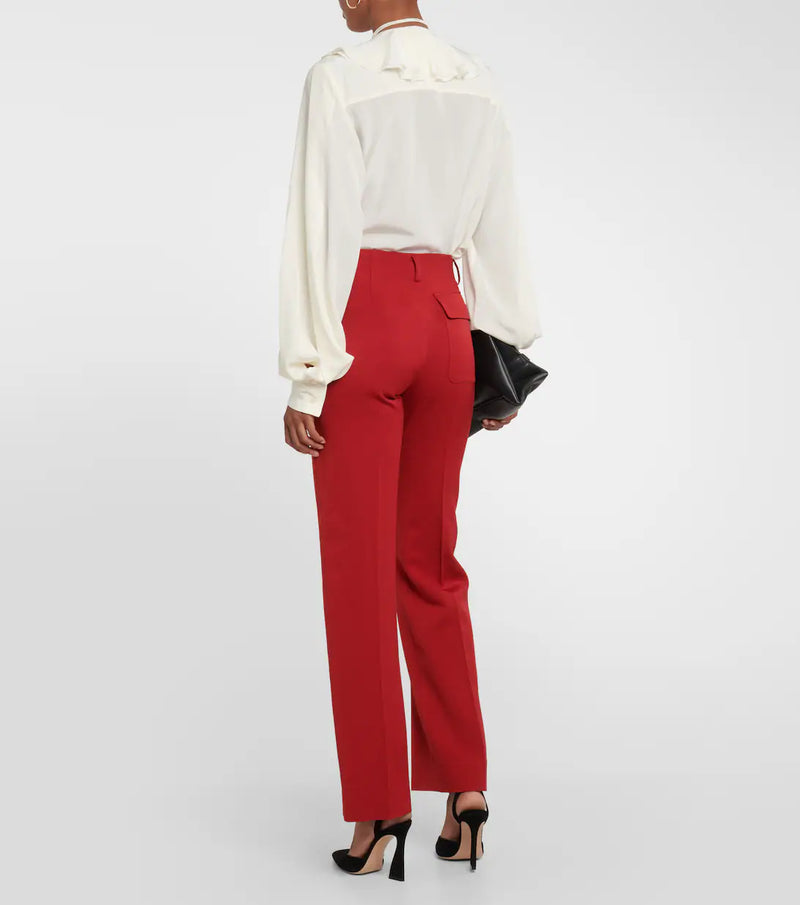 Victoria beckham hot sale red pants