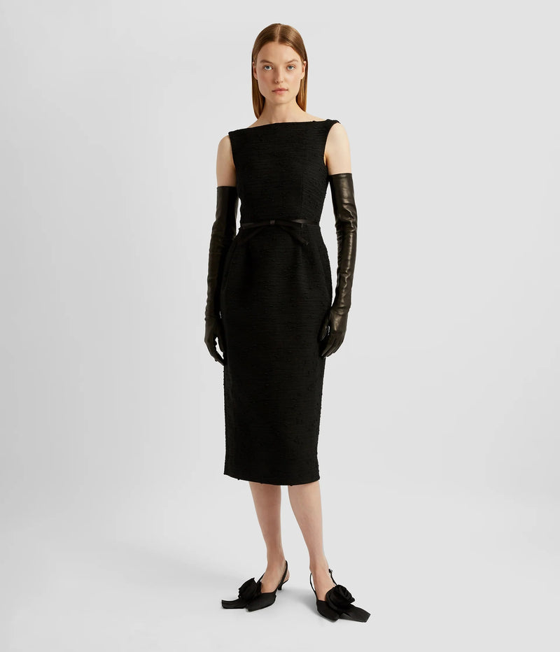 Tweed Midi Pencil Dress