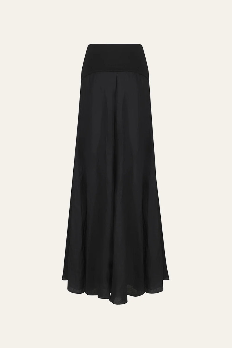 Light and Sound Convertible Organic Linen Maxi Skirt
