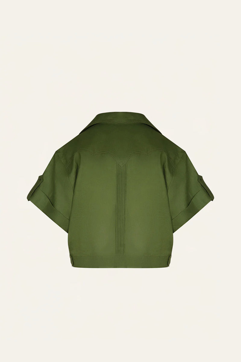 Language of the Soul Cropped Linen Shirt