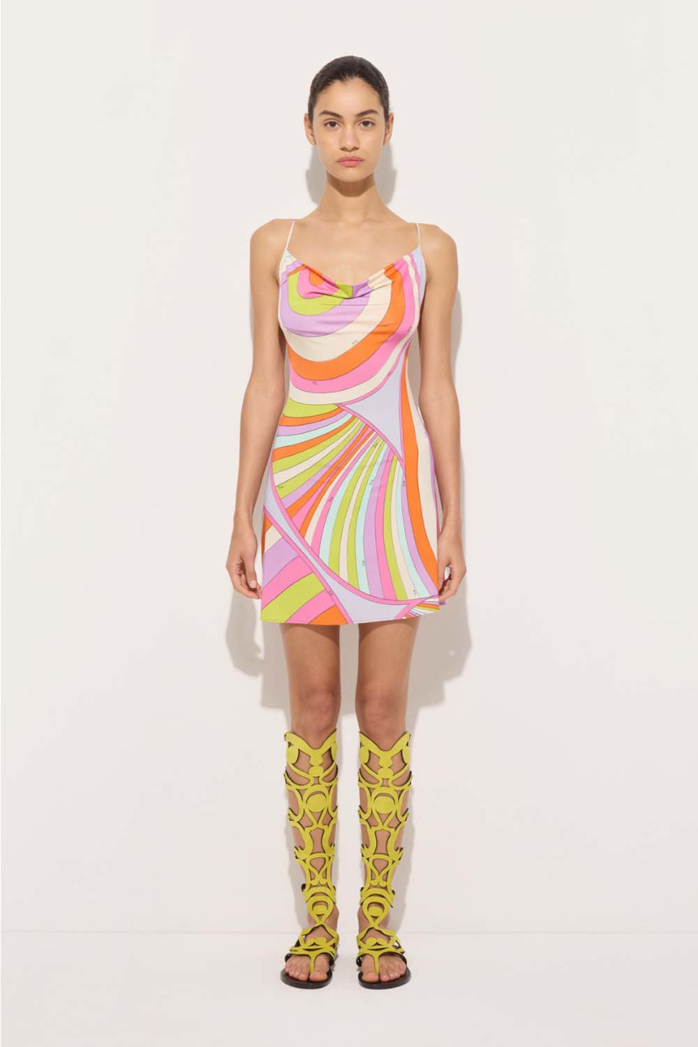 pucci iride print mini dress Iride Print Satin-jersey Minidress – Belinda International