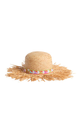 Raw Edge Raffia Hat – Belinda International