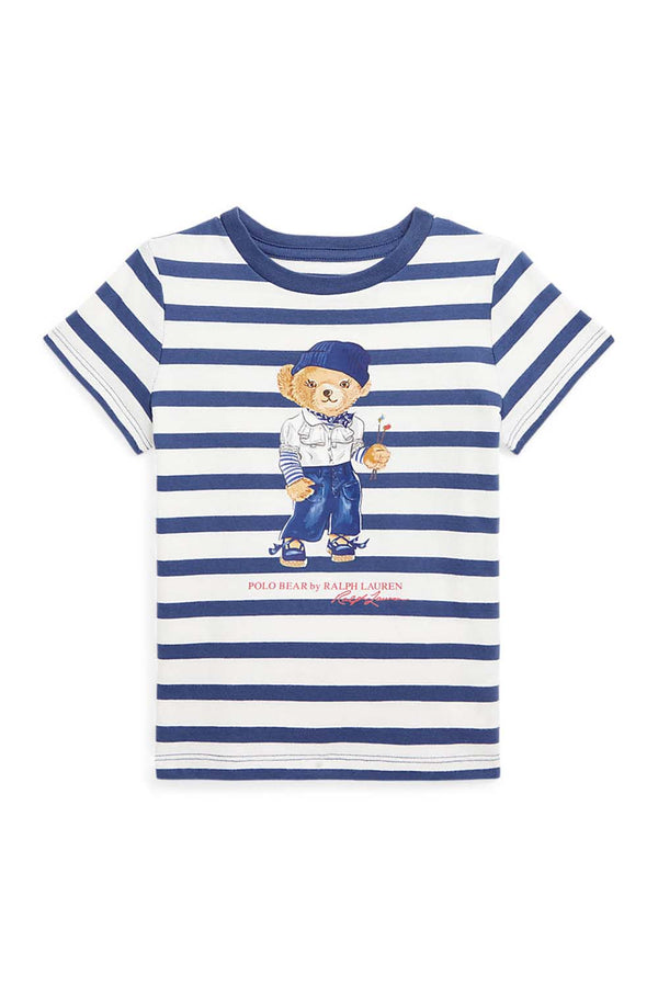 Polo Bear Striped Cotton Tee