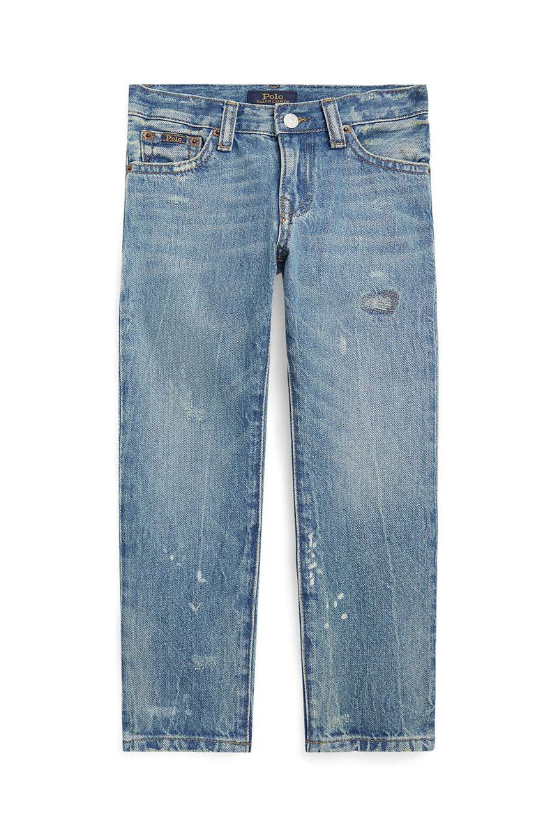 Slim Leg Distressed Jeans