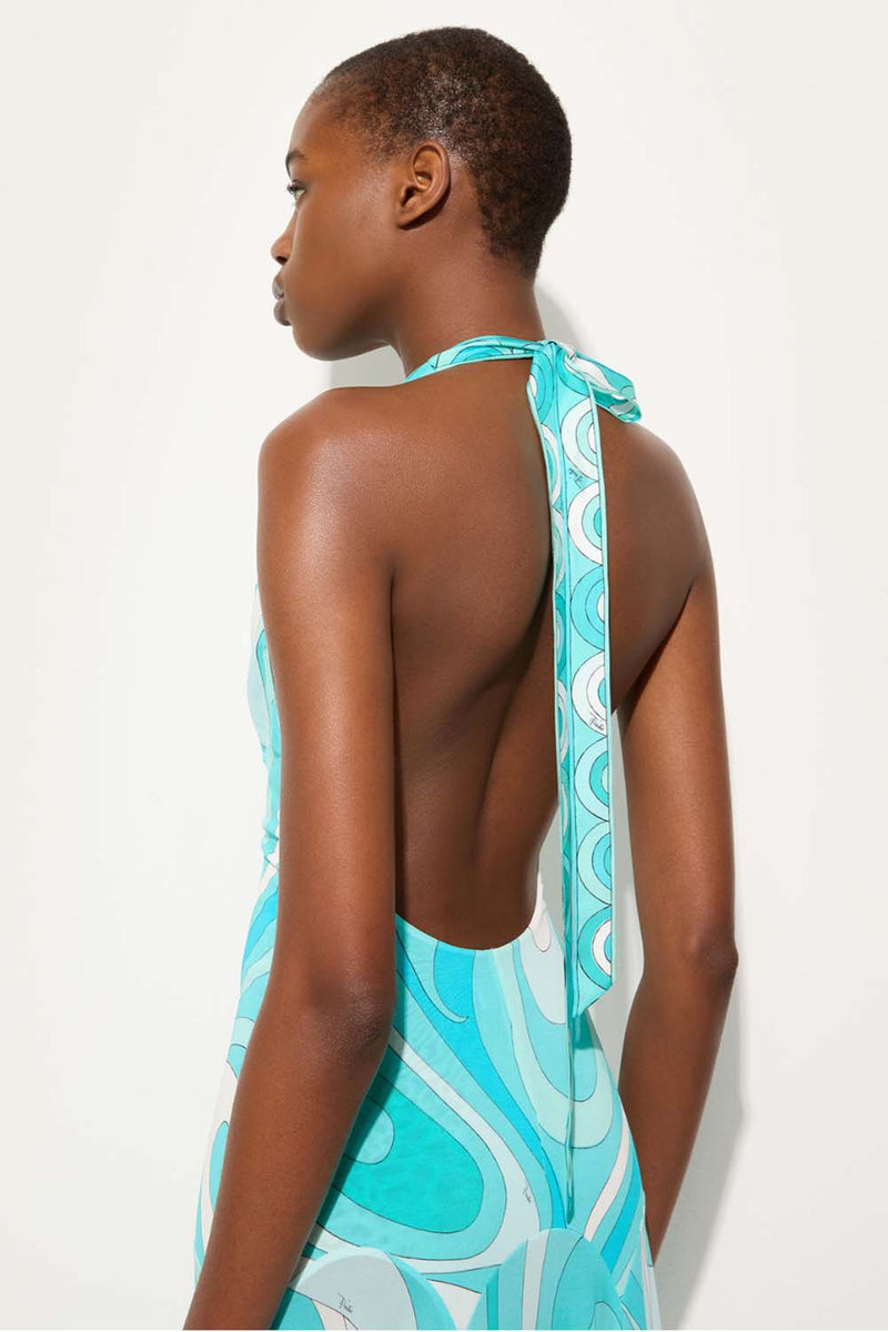 Lightweight Jersey Halterneck Dress