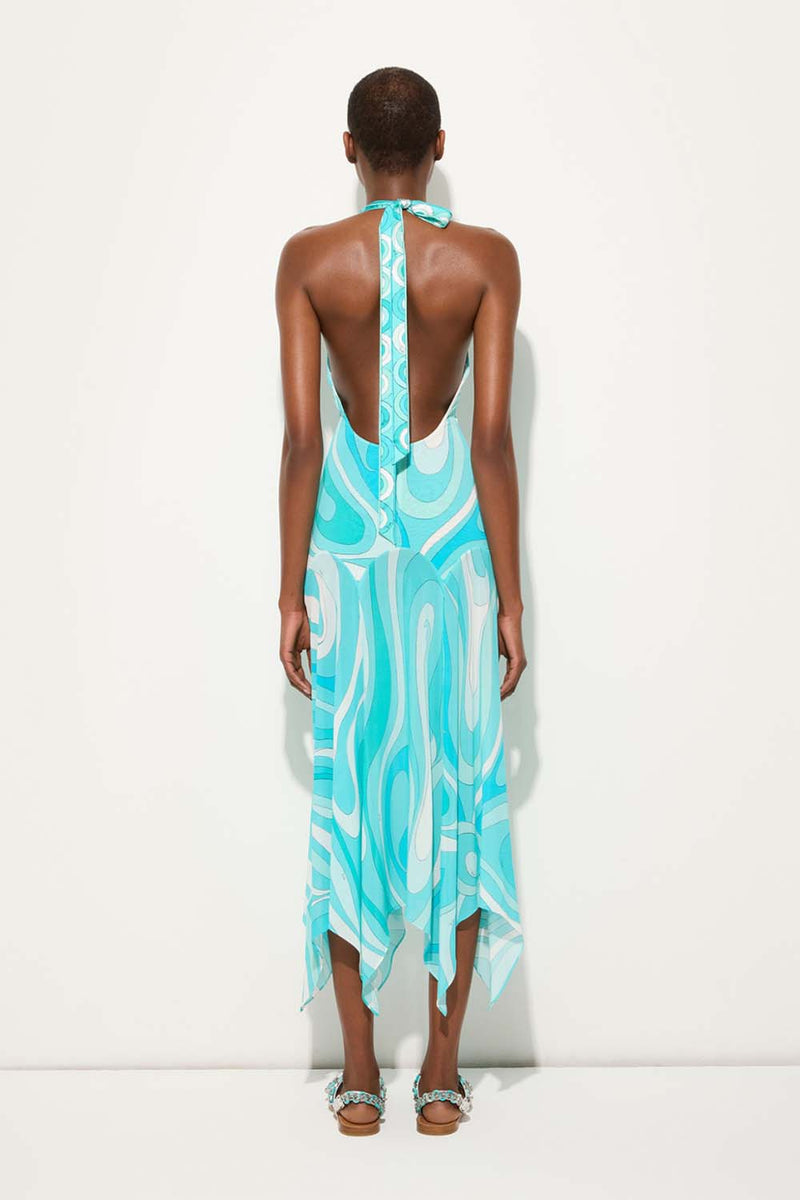 Lightweight Jersey Halterneck Dress