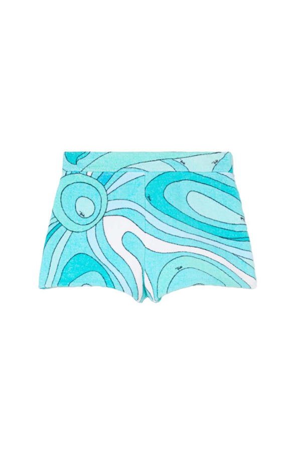 Marmo Print Terry Cloth Shorts