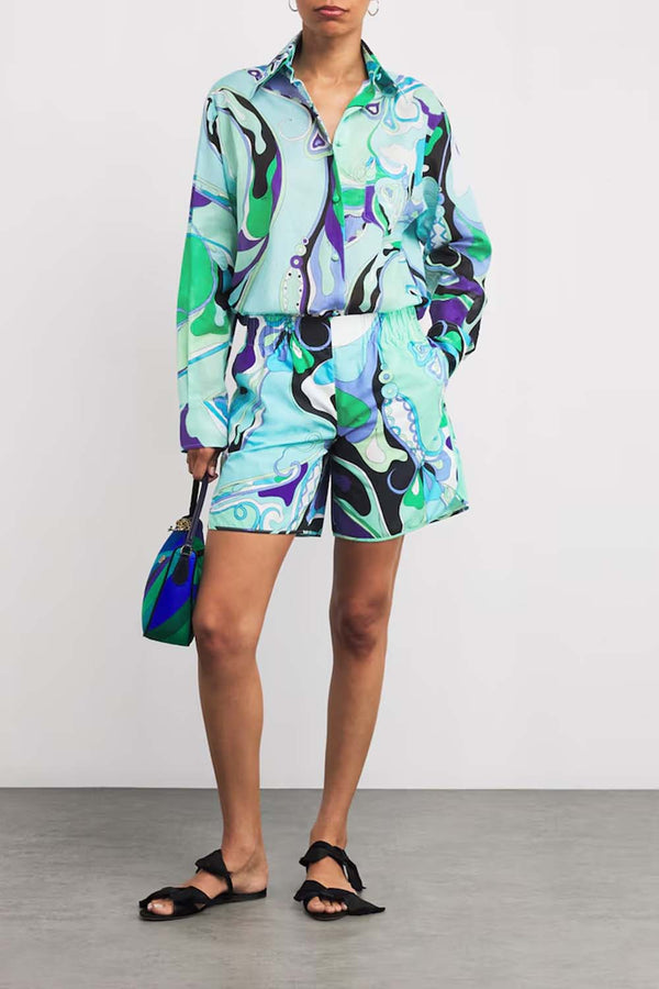 Orchidee Printed Cotton Shirt