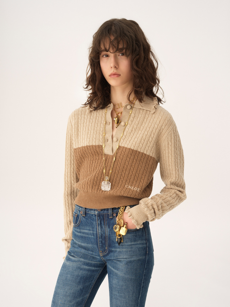 Wool & Cashmere Collared Sweater
