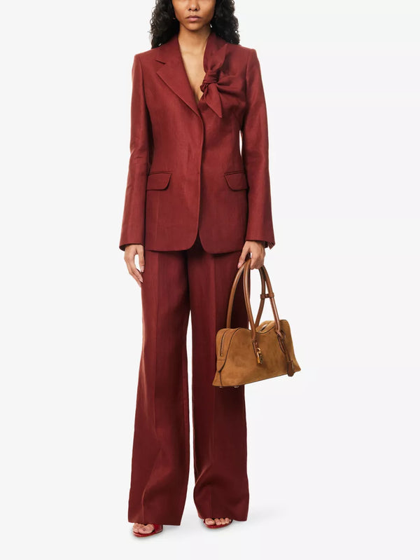 Norman Wide-Leg Linen Trouser
