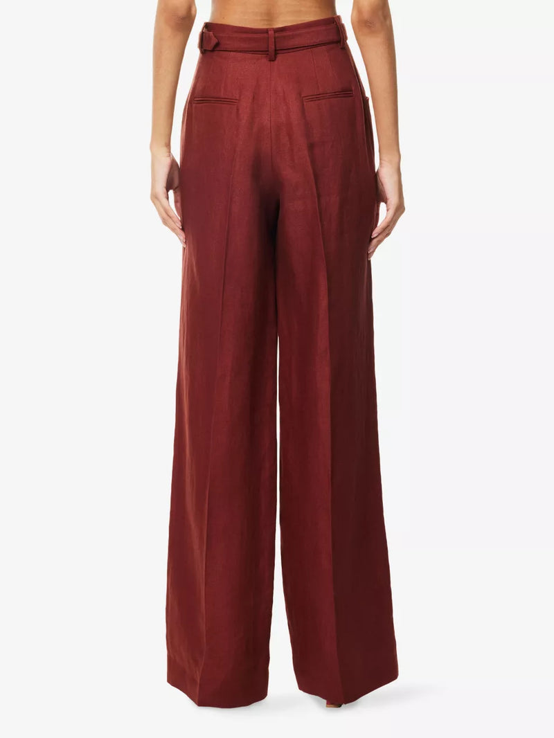 Norman Wide-Leg Linen Trouser