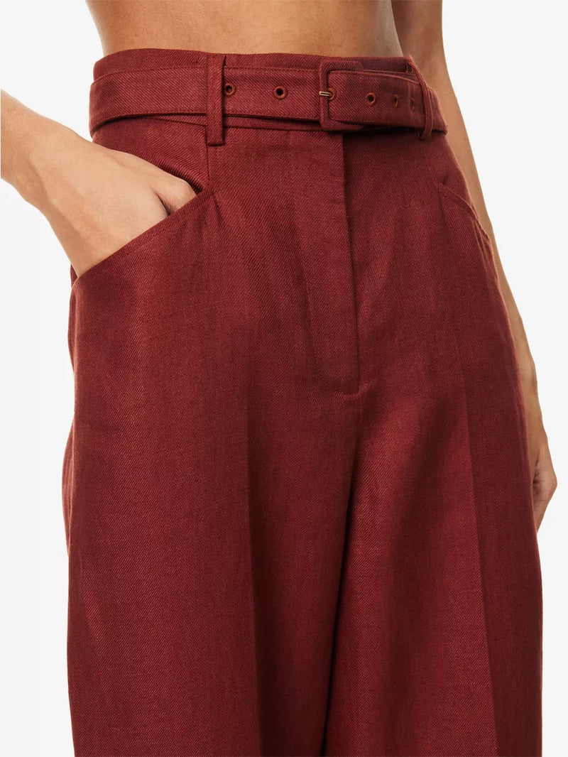 Norman Wide-Leg Linen Trouser