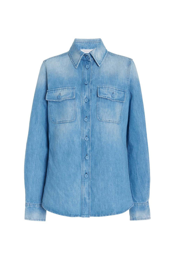 Recycled Cotton & Linen Denim John Austin Shirt