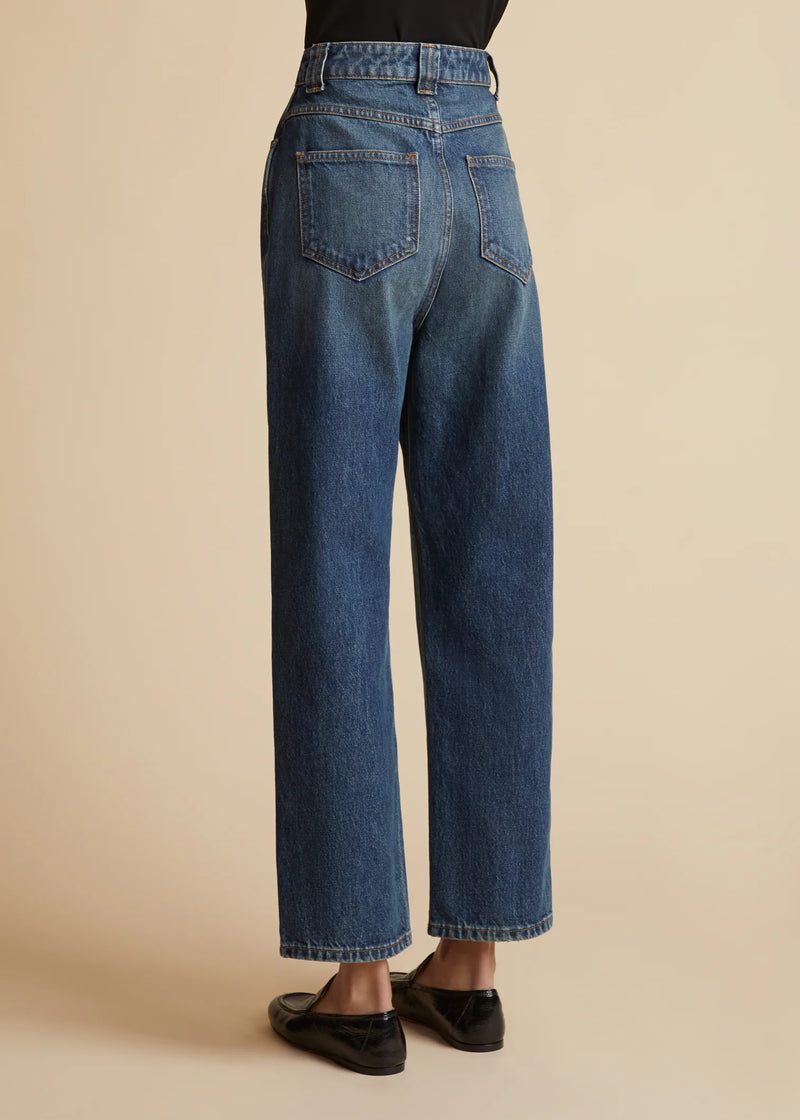 Shalbi Rigid High-Rise Straight-Leg Jeans