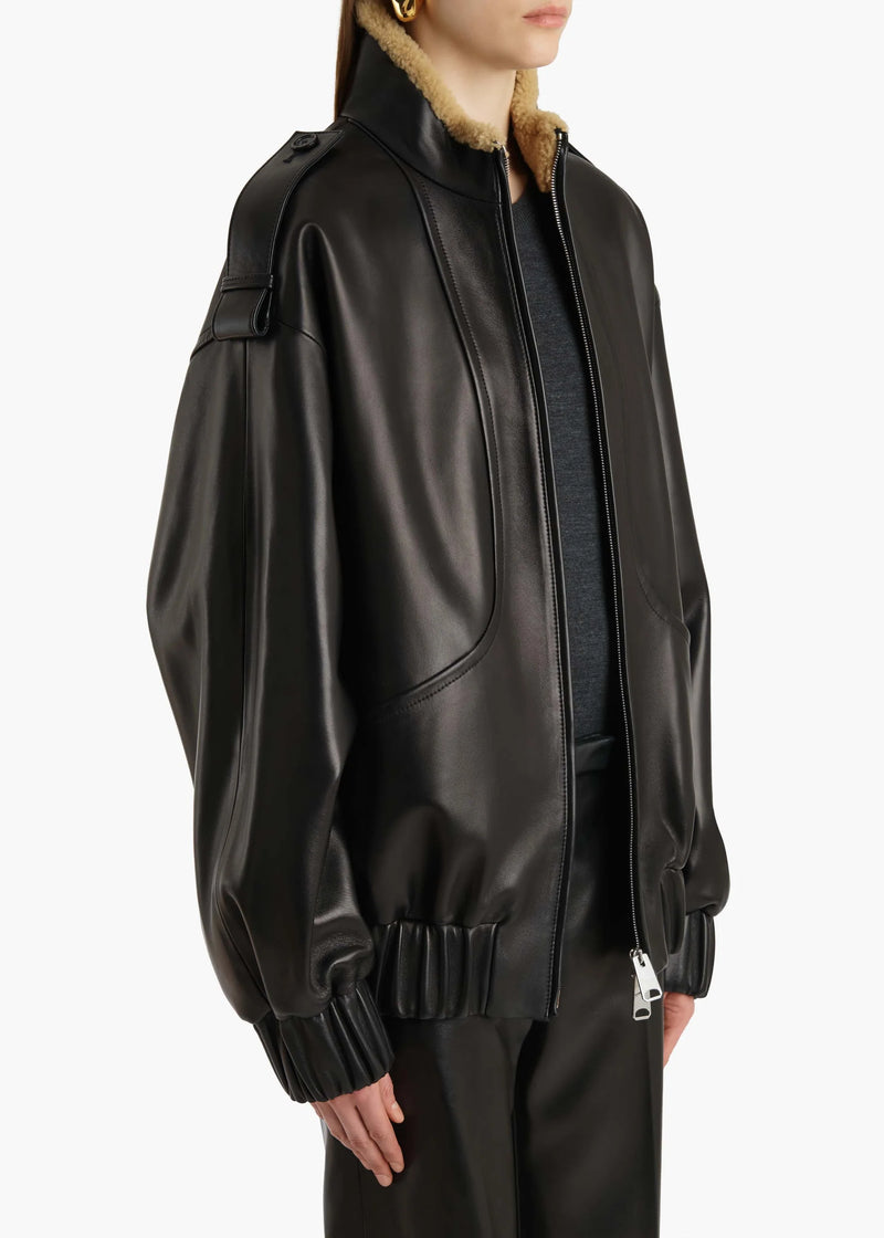 Sigi Relaxed Plongé Leather Jacket