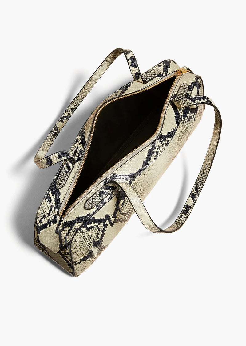 Simona Python-effect Leather Shoulder Bag