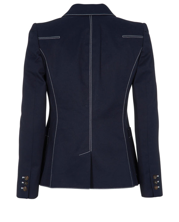 Contrast Topstitching Jacket