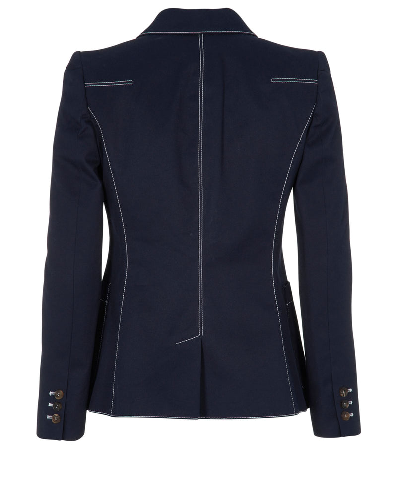 Contrast Topstitching Jacket