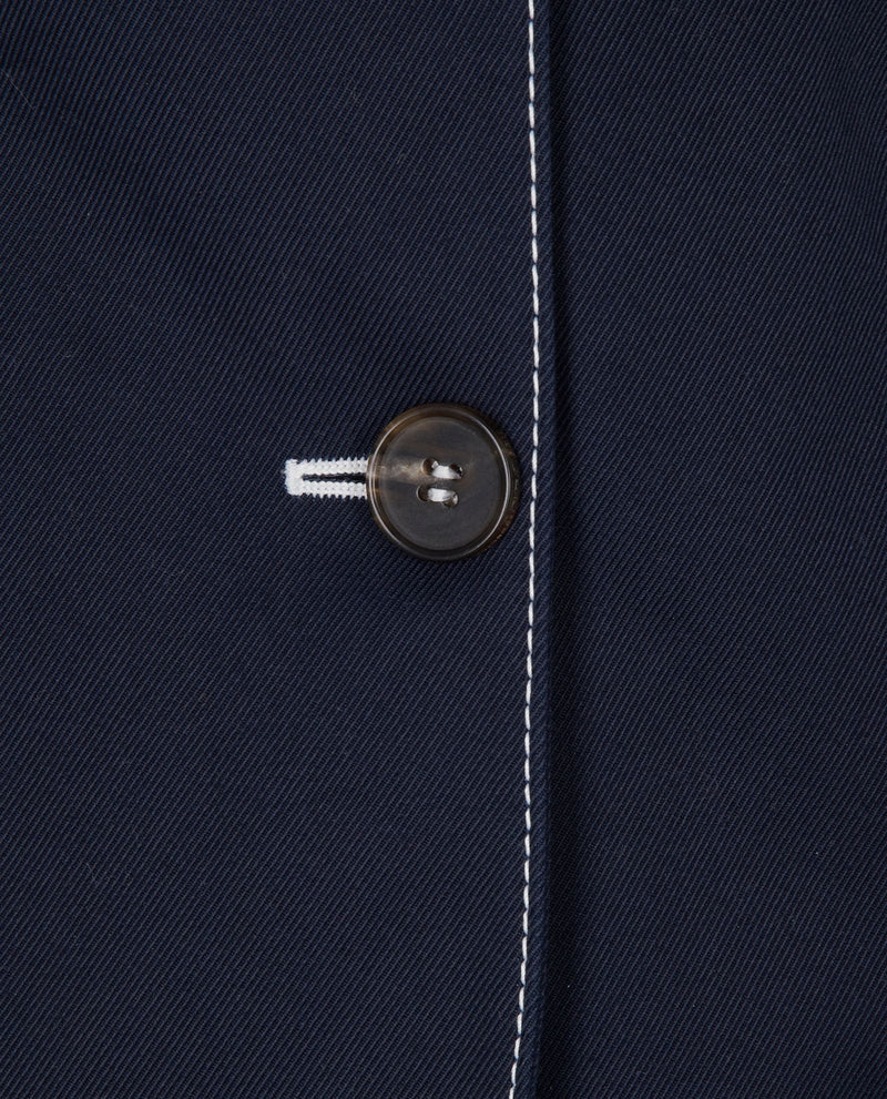 Contrast Topstitching Jacket