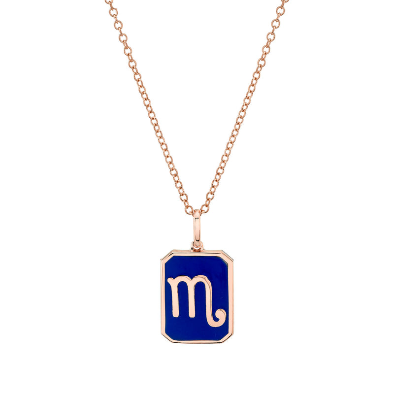 Mini Scorpio Nameplate Necklace