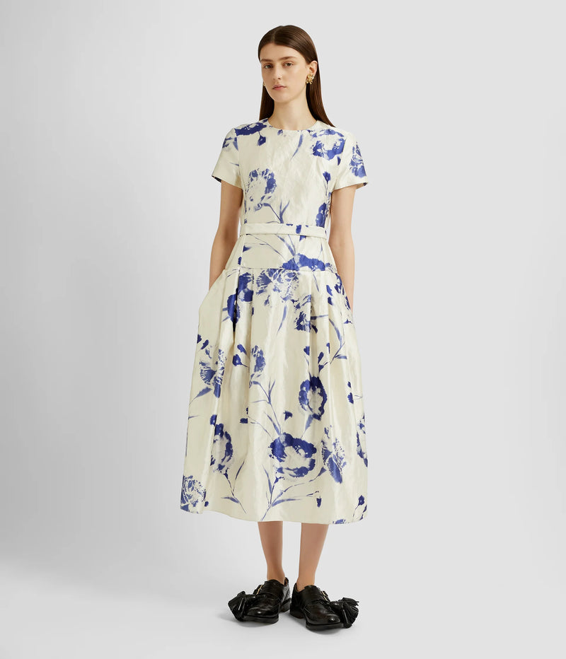 Floral Satin Cocktail Dress