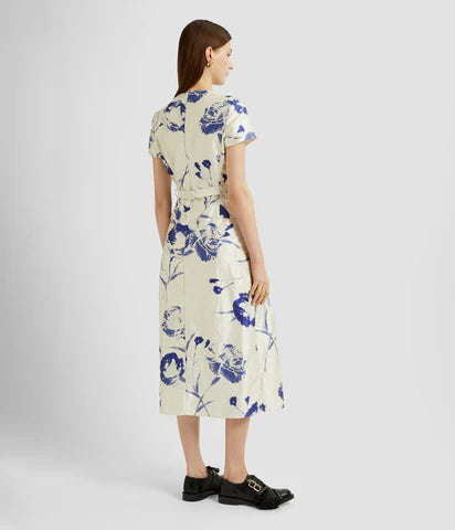 Floral Satin Cocktail Dress