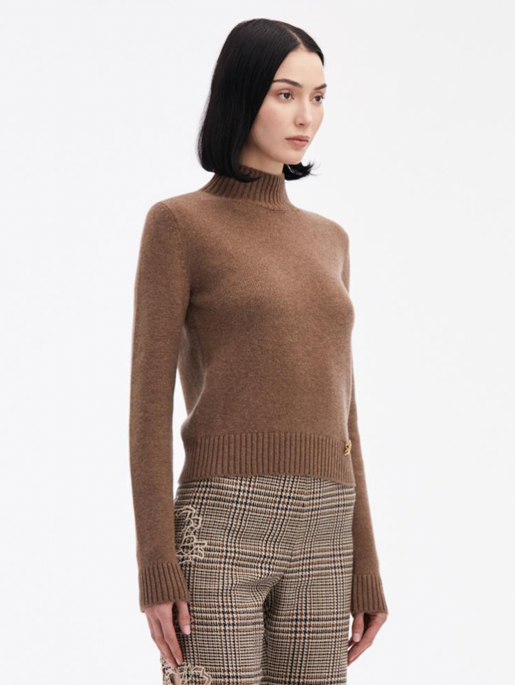 Mock Neck Cashmere Sweater