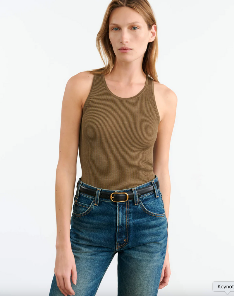 Lotte Ribbed Silk Tank