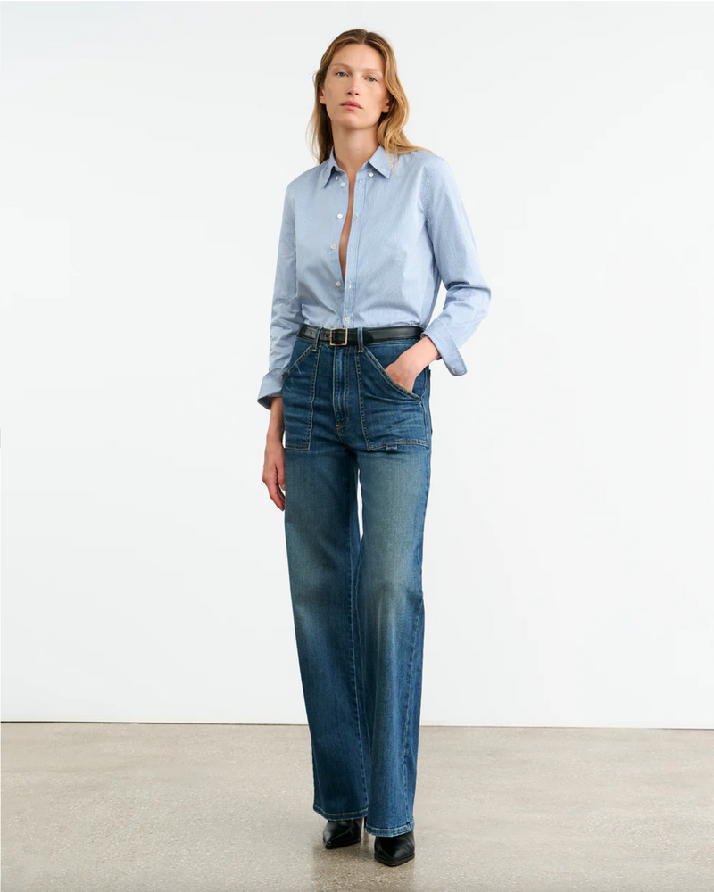 Dyllan Striped Cotton-Poplin Shirt