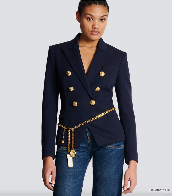 Double-Breasted Wool Blazer