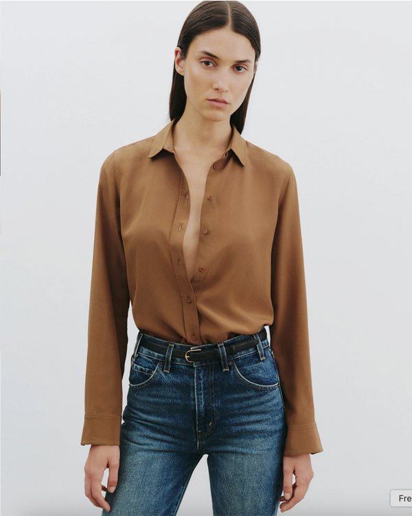 Gaia Slim-fit Silk Blouse