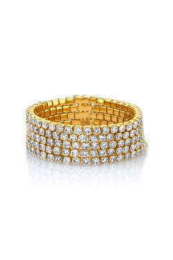 Diamond 5 Thread Stack Ring