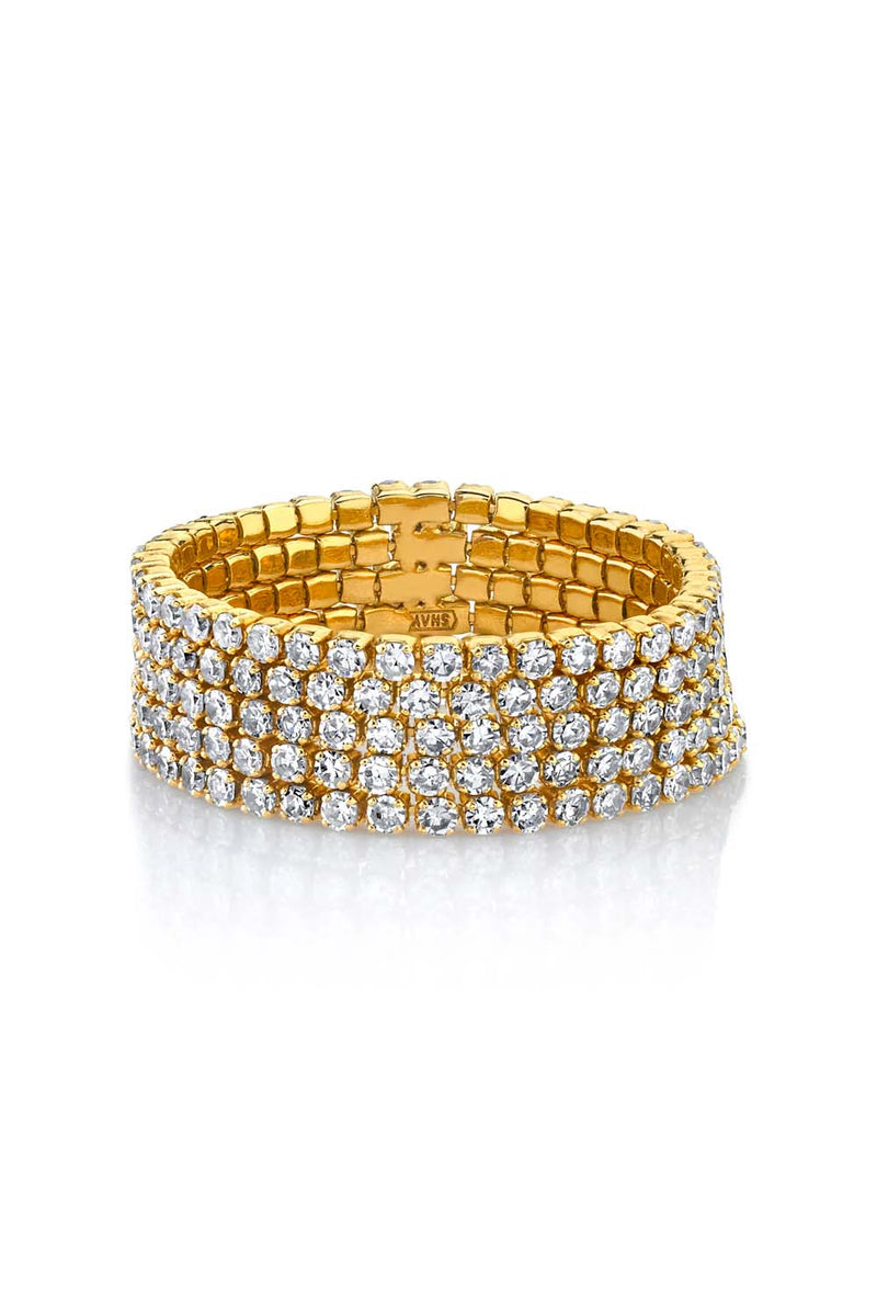 Diamond 5 Thread Stack Ring