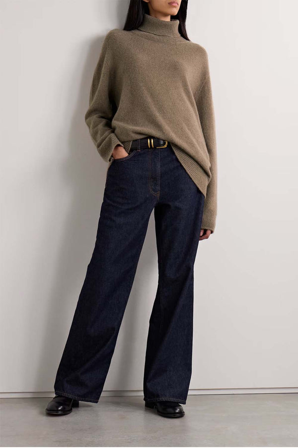 Hepny Mélange Cashmere Turtleneck Sweater