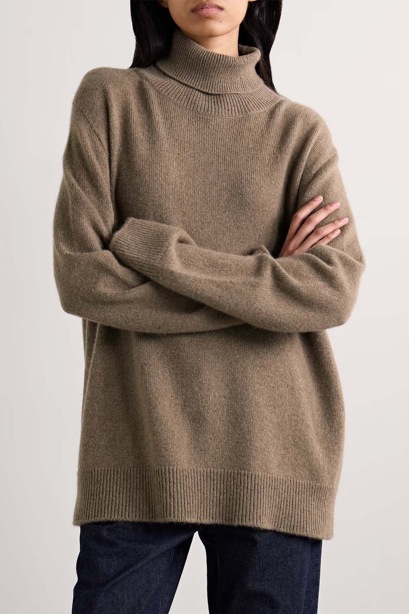 Hepny Mélange Cashmere Turtleneck Sweater