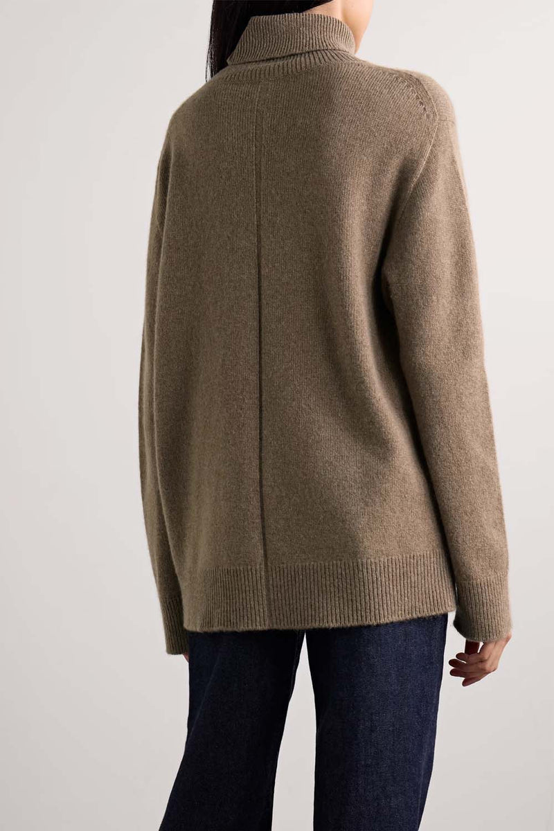Hepny Mélange Cashmere Turtleneck Sweater
