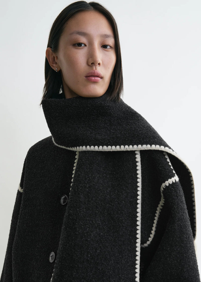 Embroidered Scarf Jacket