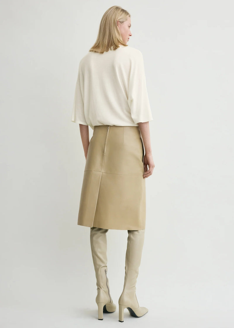 Panelled Leather Skirt